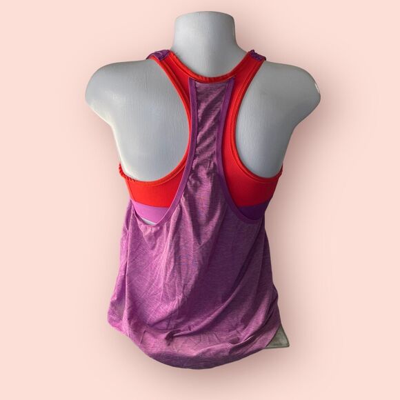 Nike freedom tank & Sports Bra Purple Tank Red Bra Combo Top Women’s M - Picture 3 of 9